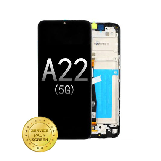 For Samsung  A22 5G (2021) LCD and Digitizer Assembly A226 Black (With Frame)