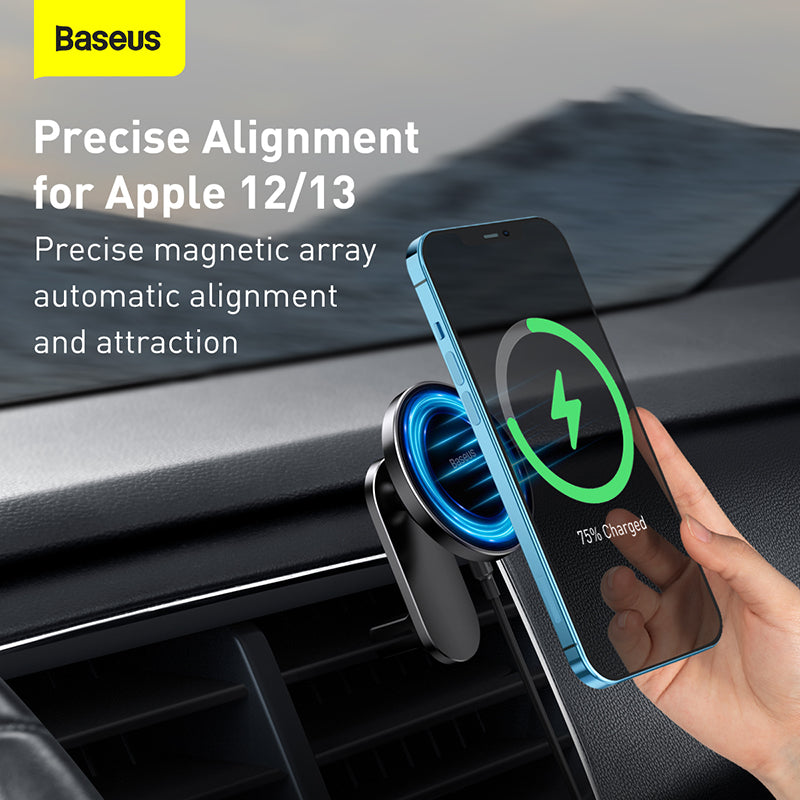 Baseus Big Energy Car Mount Wireless Charger Black