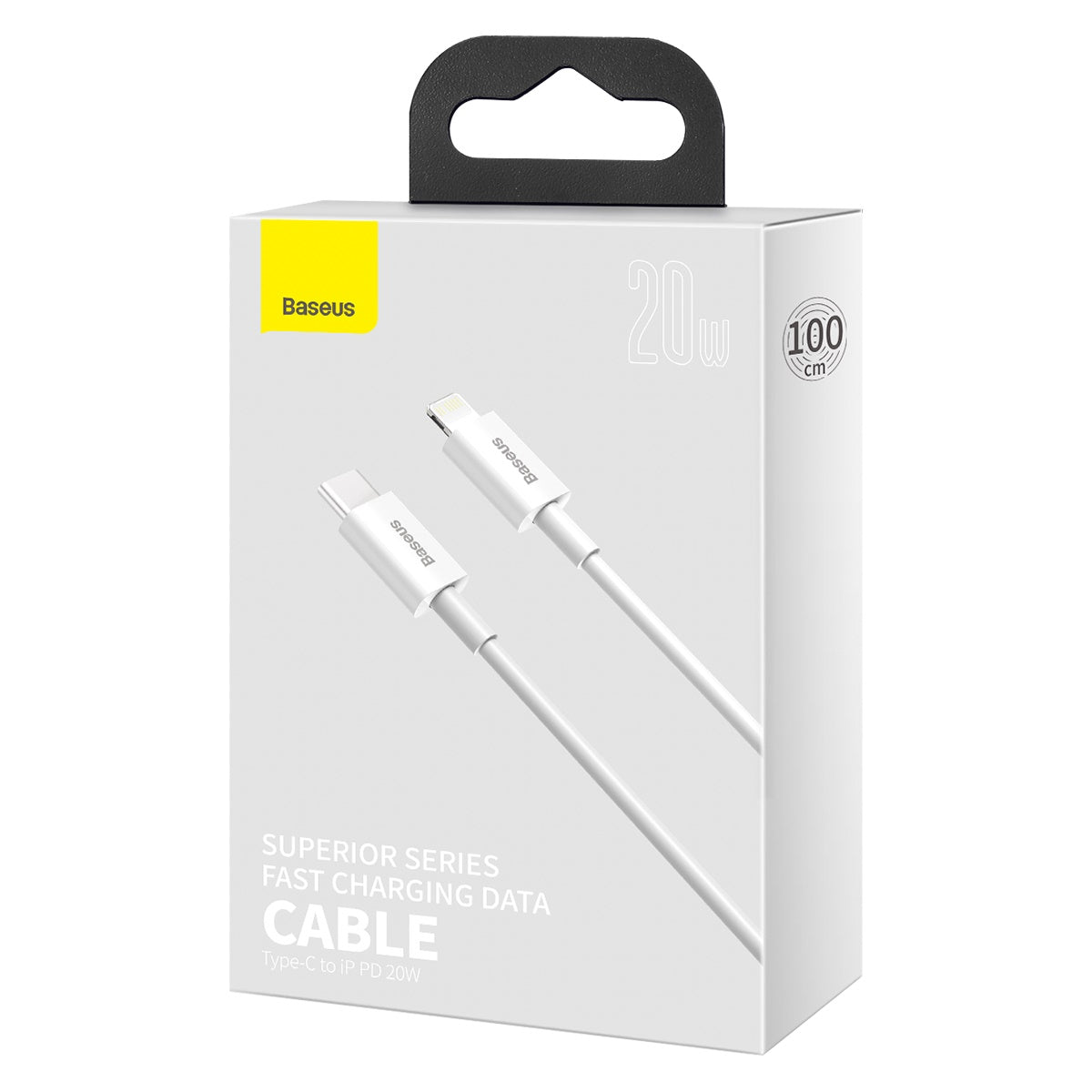 1M Lightning to USB-C Fast Charging Data Cable Superior Series PD 20W 1m white Baseus