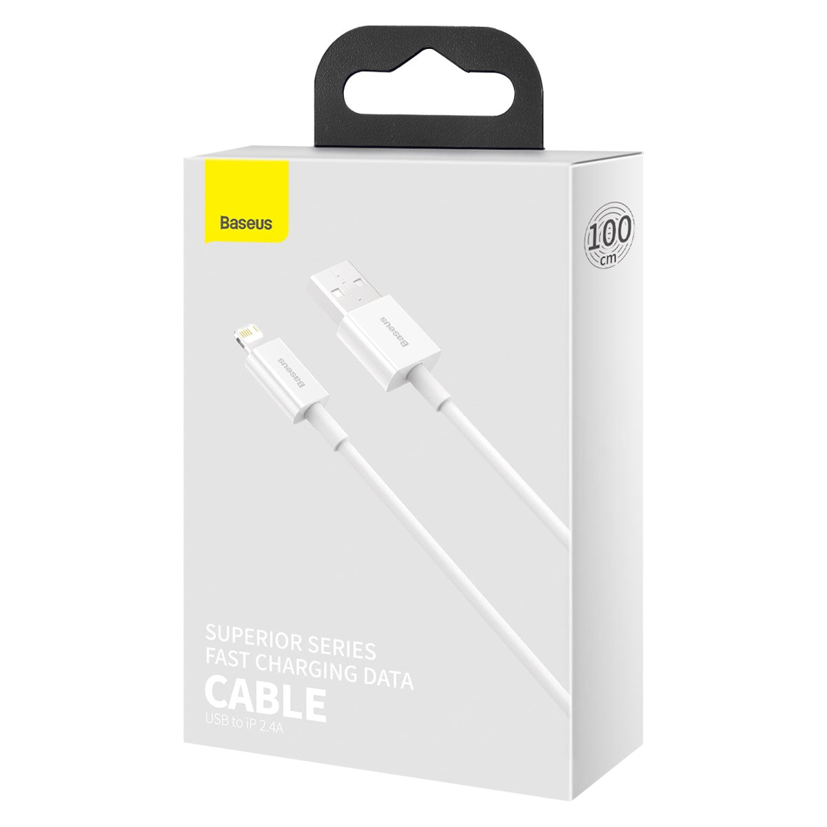 1M Lightning to USB-A Superior Series Fast Charging Data Cable  White Baseus