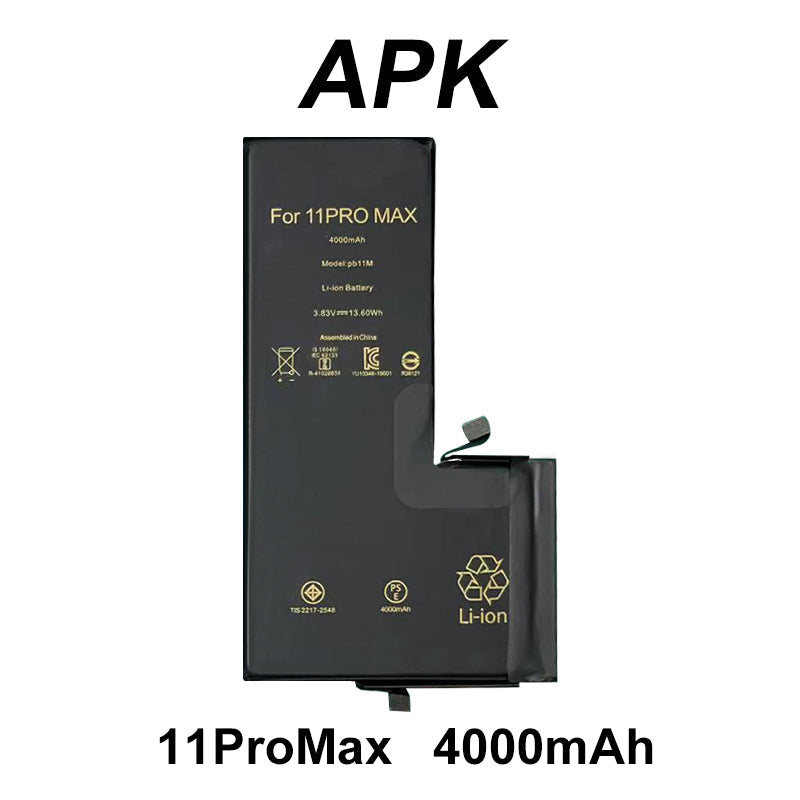 APK  Replacement Battery with Adhesive Strips For iPhone 11 pro max 4000mAh