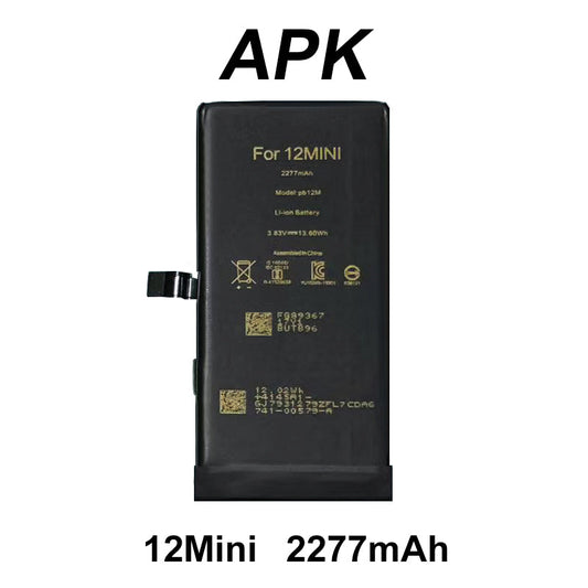 APK  Replacement Battery with Adhesive Strips For iPhone 12 Mini 2277mAh