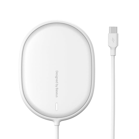 Baseus Light Magnetic Wireless Charger(suit for IP12 with Type-C Cable 1.5m) White