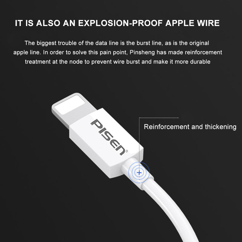 3M Lightning to USB-A Cable(white) AL02 PISEN