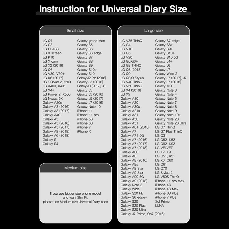 Goospery Universal Diary Case  for All Models