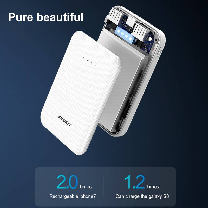 Mini Power Bank 5000mah (White) TS D255 PISEN 6940735499691