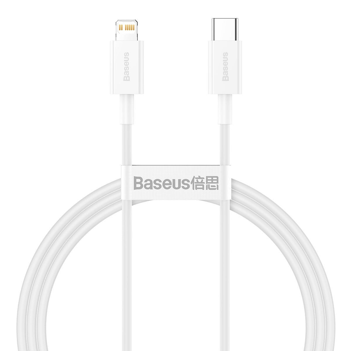 1M Lightning to USB-C Fast Charging Data Cable Superior Series PD 20W 1m white Baseus