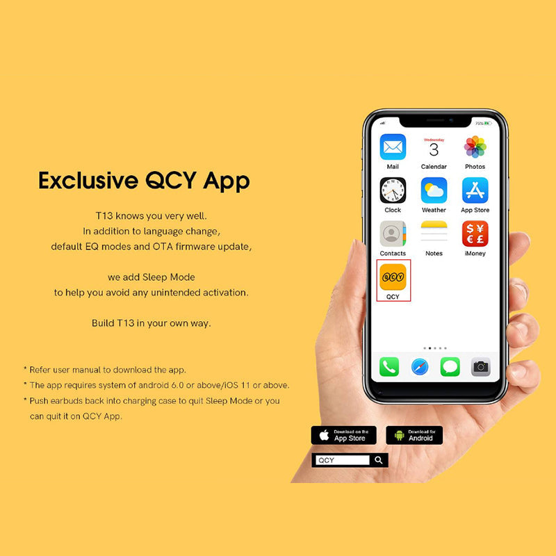 QCY TWS T13 5.1 Bluetooth Wireless Earphones Touch Control