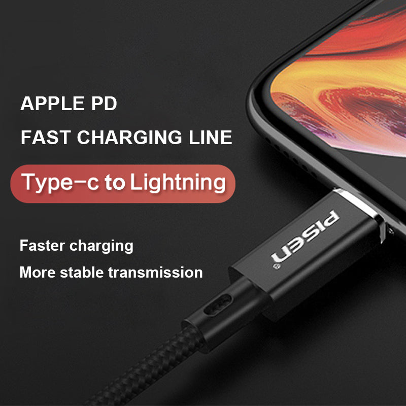 1M Lightning to USB-C PD Fast Charging Cable (black) PCL03-1000 PISEN