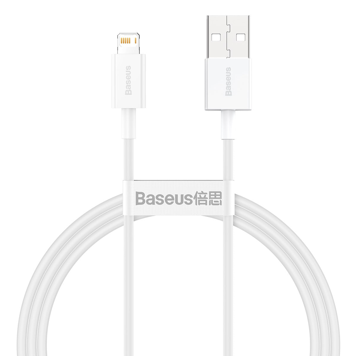 1M Lightning to USB-A Superior Series Fast Charging Data Cable  White Baseus