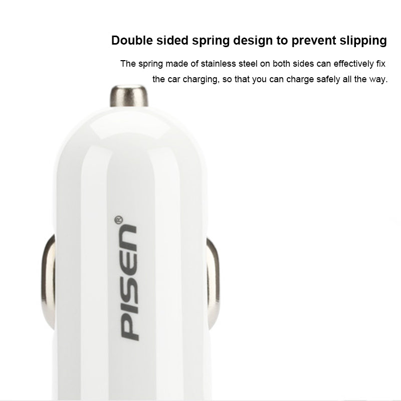 Pisen QC3.0 Port Car Charger Quick Charging Adpater For iPhone Samsung