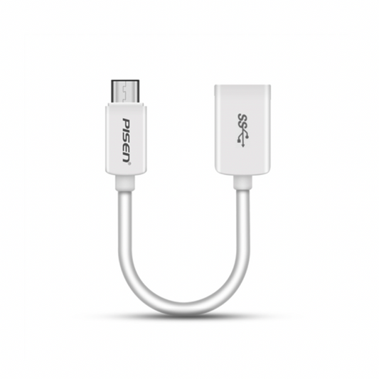 PISEN USB Charging Cable Cord for Type-C OTG(150mm)(white) MU11-150