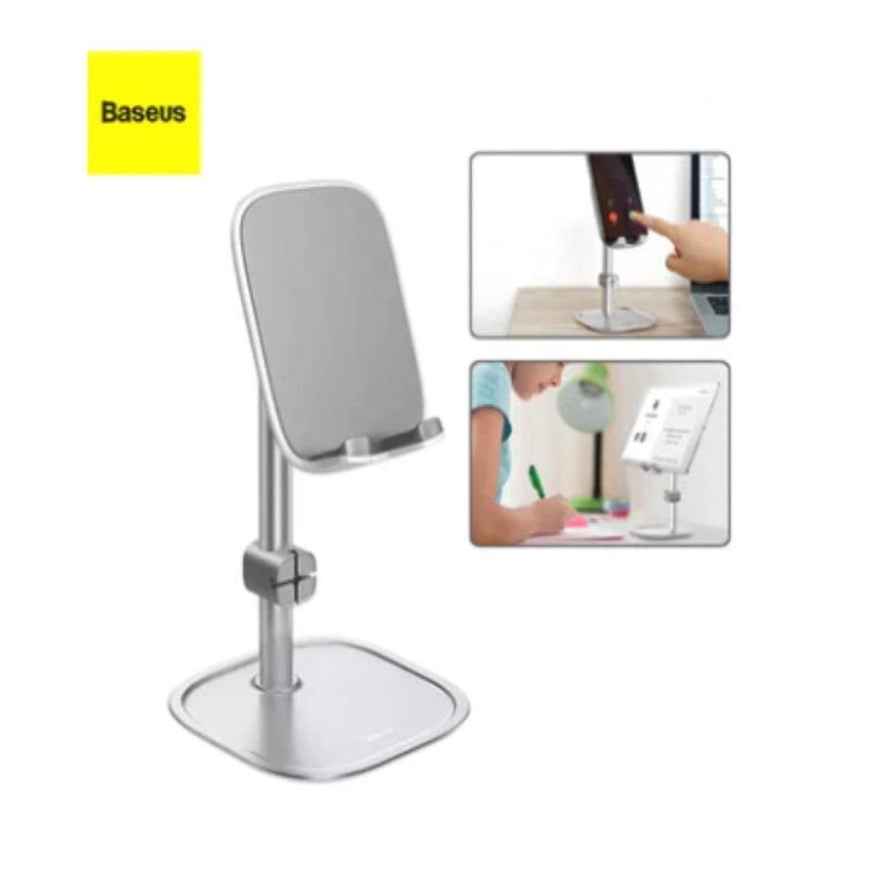 Baseus Literary Youth Desktop Bracket (Telescopic + Wireless Charging) Silver