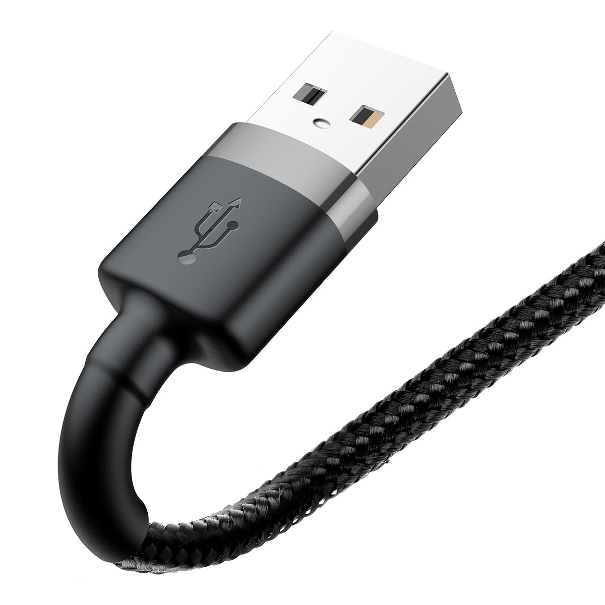 2M Lightning to USB-A cafule Cable Gray+Black Baseus