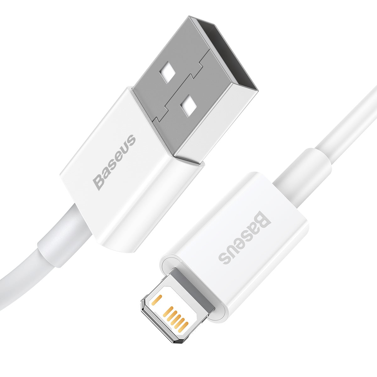 1M Lightning to USB-A Superior Series Fast Charging Data Cable  White Baseus