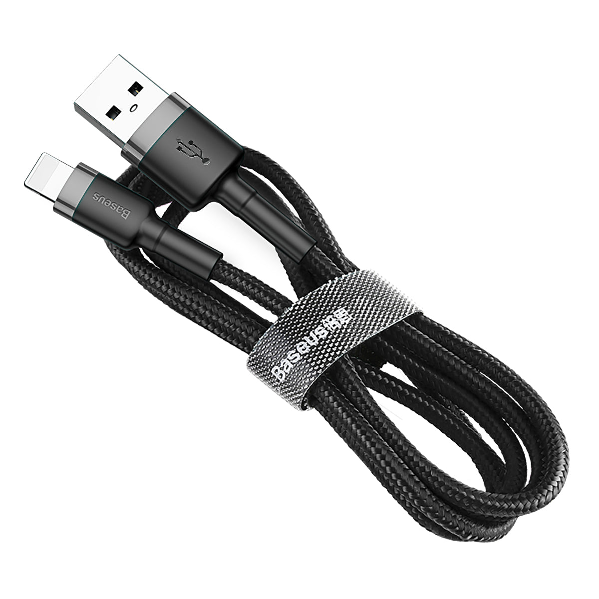 2M Lightning to USB-A cafule Cable Gray+Black Baseus