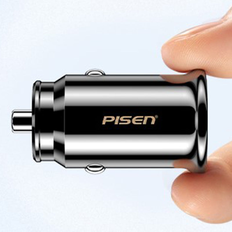 PISEN Mini Car Charger Double USB Dual Ports BL-CC01LS