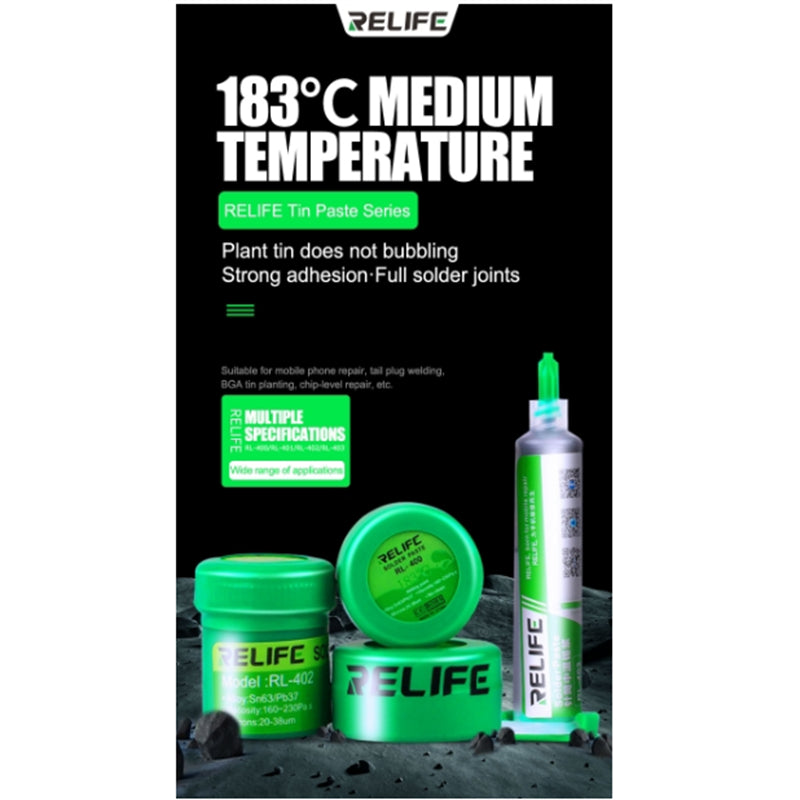 Medium temperature solder paste RELIFE RL-402  /40G/183¡æ