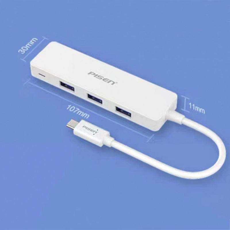 Type-C to 4 USB 3.0 HUB USB-C Charging Port Adapter NJ-HB4001 PISEN