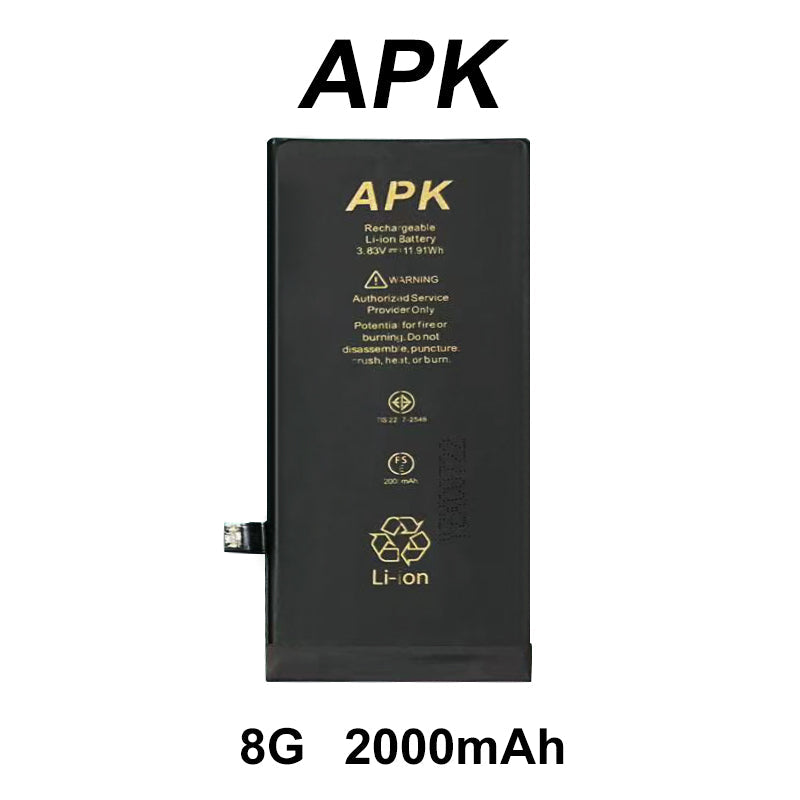 APK  Replacement Battery with Adhesive Strips For iPhone 8  2000mAh