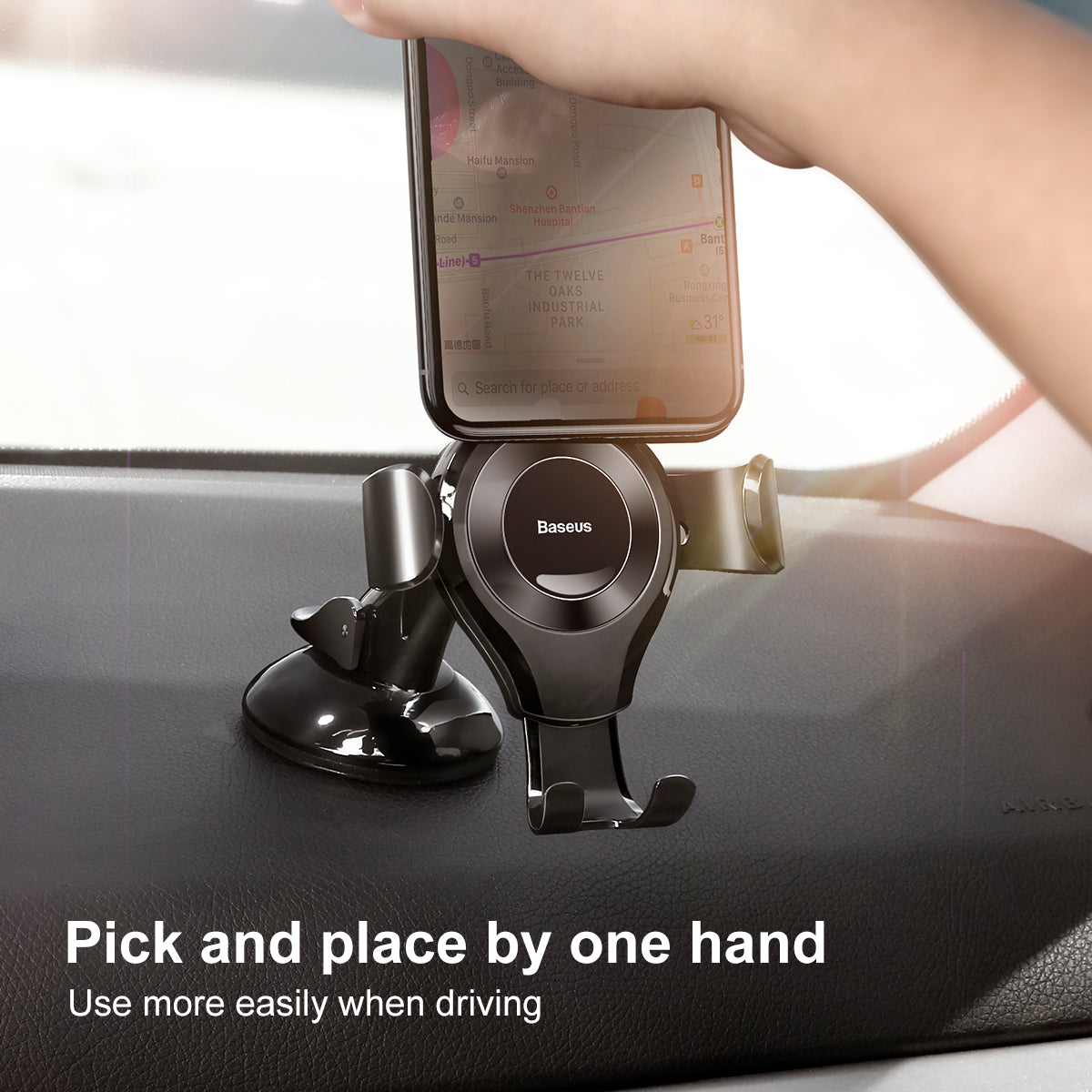 Osculum Type Gravity Car Mount Black Baseus