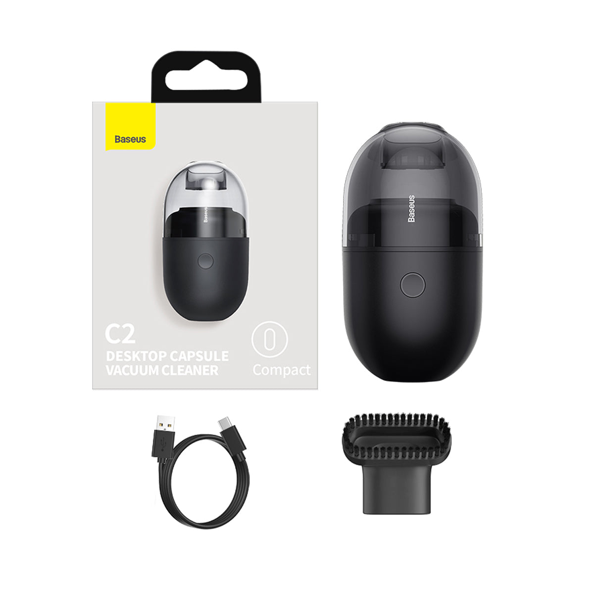 Baseus C2 Desktop Capsule Vacuum Cleaner Black