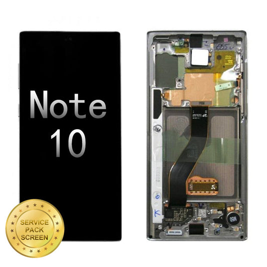 For Samsung Note 10  (N970F) OLED Screen and Digitizer Assembly  (Service Pack) - White