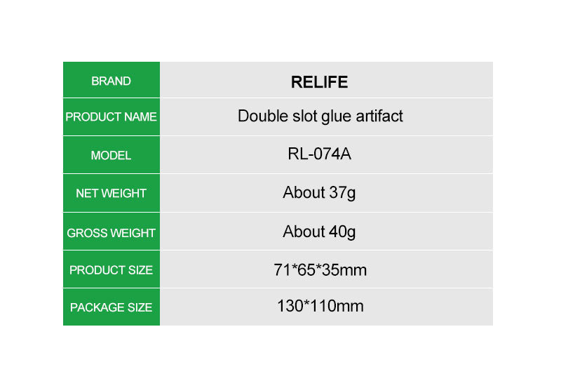 RELIFE RL-074A Double slot glue remover