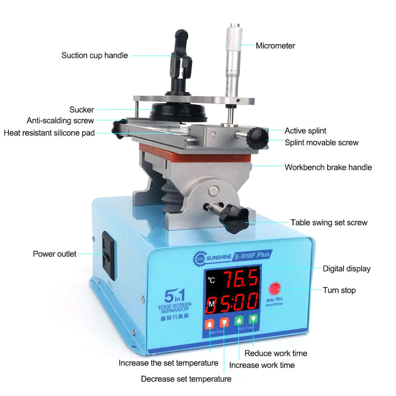 5 in 1 Edge Screen Separator SUNSHINE S-918F PLUS