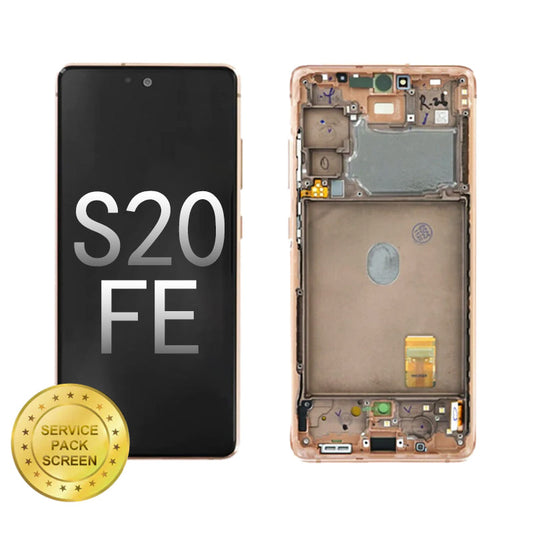 For Samsung Galaxy S20 FE 4G/5G (G780 G781) Screen and Digitizer Assembly  (Service Pack) - Gold