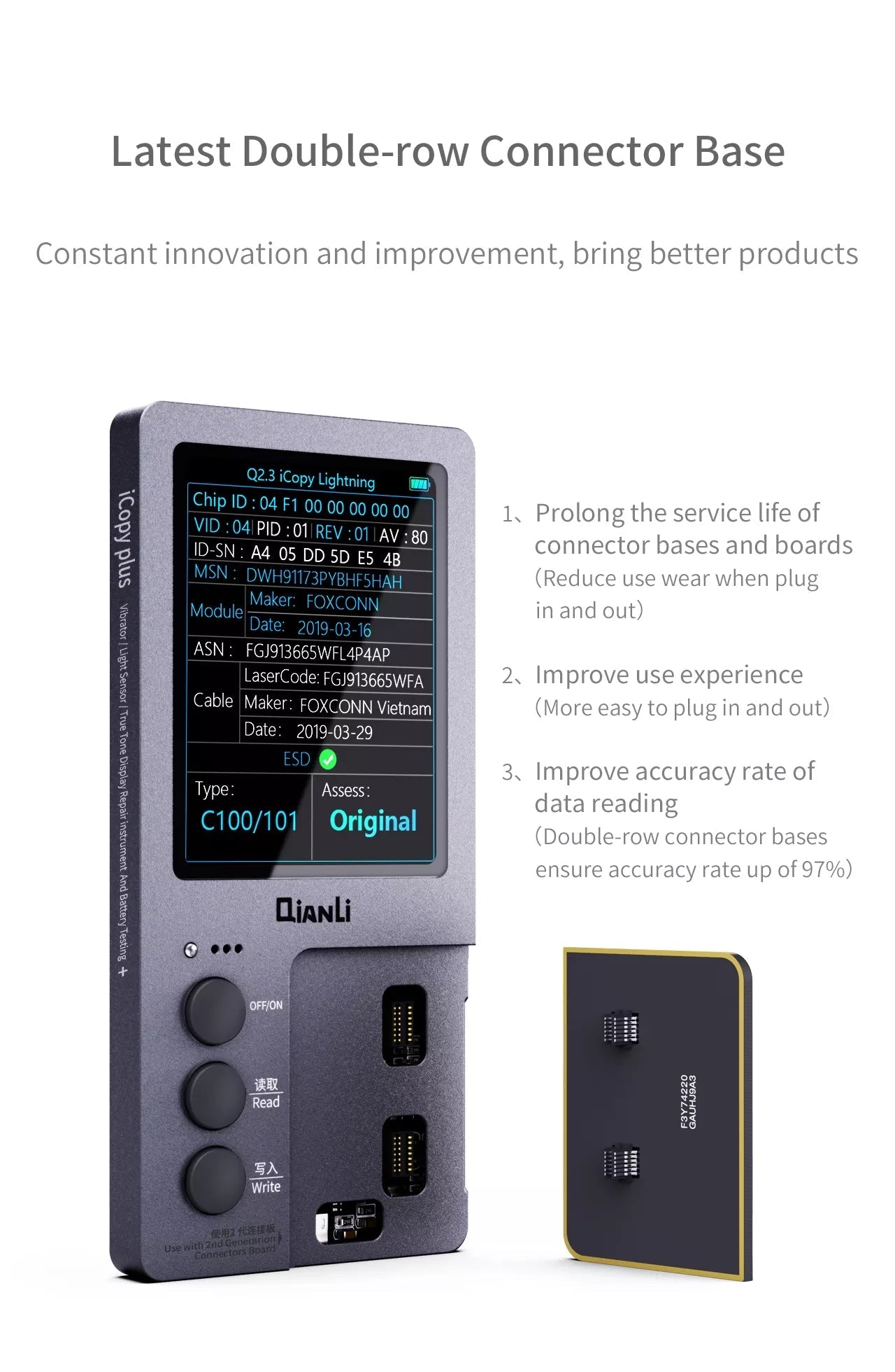 Qianli iCopy Plus 2.2 With Battery Testing Board For iPhoneHealth Data Programmer