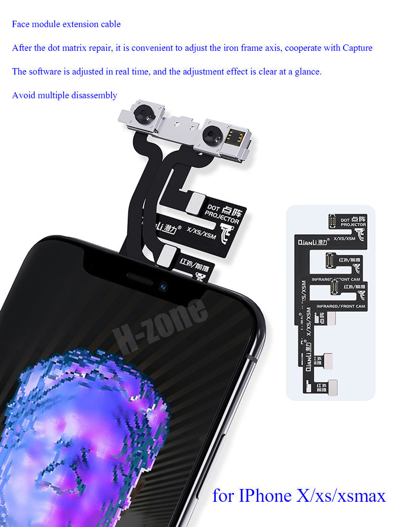 QIANLI Face Module Adjust Flex Cable for iPhone X XS XSM