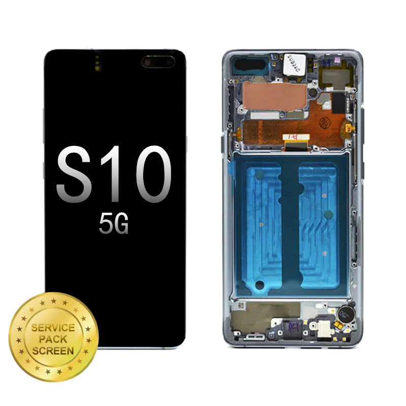 For Samsung Galaxy S10 5G (G977) OLED Screen and Digitizer Assembly  (Service Pack) - Black