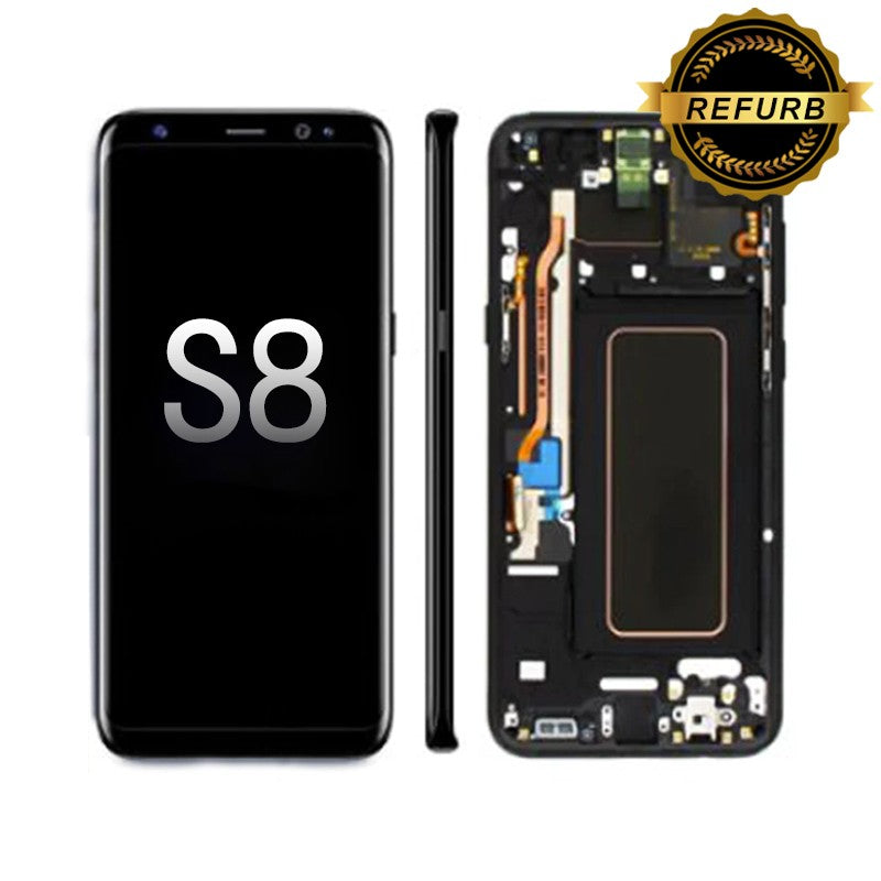 Refurbished Samsung Galaxy S8 (G950F) OLED Screen and Digitizer Assembly - Black