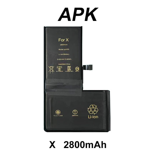 APK  Replacement Battery with Adhesive Strips For iPhone X 2800mAh